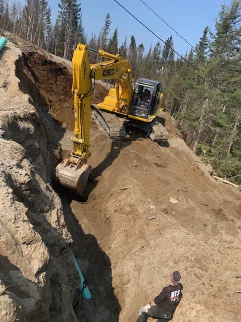 Excavation en forêt